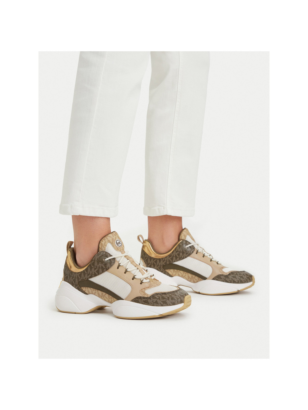 Sneakersy MICHAEL Michael Kors Bowie 43T6BWFS2B Hnědá